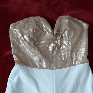 Gold and white jumpsuit